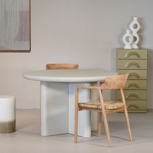 Eettafel Miso Rond Beige 120cm - Eco Composiet - Giga Meubel