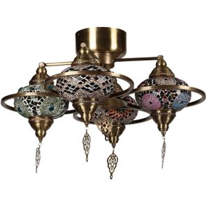 Arabic House Hanglamp Yeni Macellan 4-Lichts Goud - Metaal/Glas