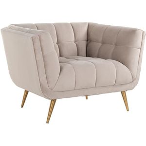 Richmond Fauteuil Huxley Khaki Velvet / Brushed Goud - Velvet/Metaal