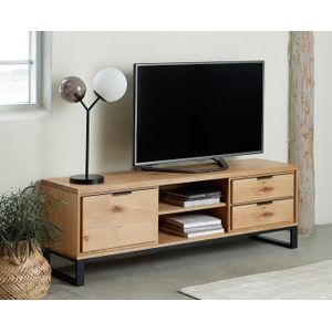 Tv-meubel Livorno Naturel 170cm - Giga Living - Eikenhout/Metaal