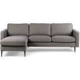 Bank Taupe Stof/Textiel - 3-zits 248x155x80cm - Woven - Giga Meubel