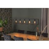 Hanglamp 5-Lichtbronnen - Zwart - Rechthoekig Frame - Lamp Mikey - Giga Meubel