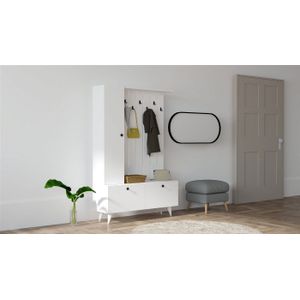 Arabic House - Lala - Garderobemeubel - Wit - Melamine - 170x112cm