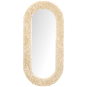 By-Boo Spiegel Kiss Groot Beige - Glas