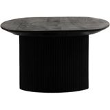 Salontafel Feline Zwart 130cm - Mangohout - Giga Meubel