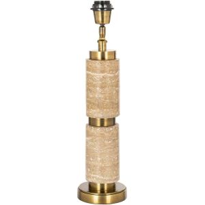 Richmond Tafellamp Lis Travertin Goud - Travertin - 12x12x36,5cm
