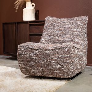 Eleonora Fauteuil Loys Bruin Barkley - Hout/Stof/Metaal