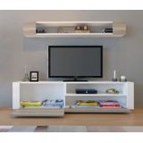 Arabic House Tv-Meubel Arya Melamine Wit Cordoba - Spaanplaat/Melamine - 44x180cm