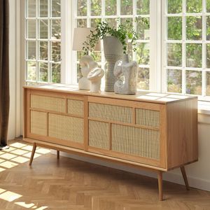 Dressoir Barrali Naturel Eiken 180cm - Giga Living - Eikenhout