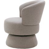 Draaifauteuil Moïse Taupe Taupe - Metaal/Stof - Giga Meubel