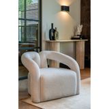 Richmond Fauteuil Dana Wit Furry Himalaya - Polyester