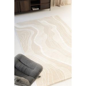 By-Boo Vloerkleed Soil Wol Beige 190x290cm - Wol