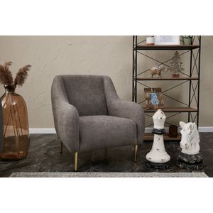 Arabic House Fauteuil Simena Grijs Goud - Polyester