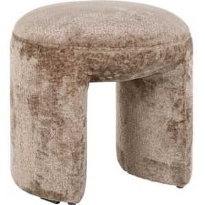 Richmond Poef Fargo Taupe Chenille Taupe - Polyester