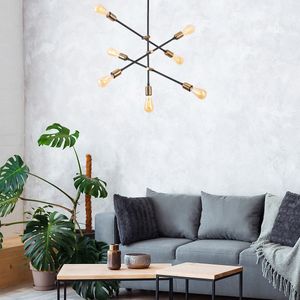Arabic House Hanglamp Beste Metaal Zwart Goud 7-Lichts