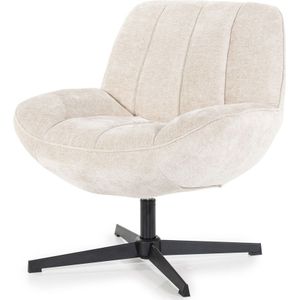 By-Boo Fauteuil Derby Draaibaar Beige - Stof