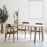 Eettafel Deens Ovaal 240cm - Naturel Mangohout - 6-8 Personen - Leone - Giga Meubel