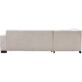 Bank Napoli 3,5-zits Links Beige - Hout/Stof - Giga Meubel