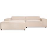 GM Hoekbank Lara Beige Links - Stof