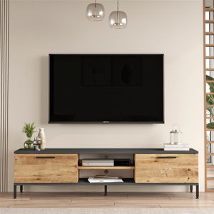 Arabic House Tv-meubel Ciftlik Melamine Naturel Antraciet 160cm - Melamine