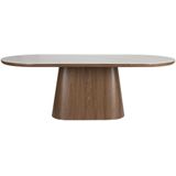 Feliz Lifestyle Almira Eettafel - Ovaal - Hout Wit/Bruin Donker