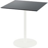 GM Tuintafel Zwart Urban Wit Frame HPL 70x70cm - Staal/HPL