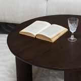 Salontafel Misao Donkerbruin Ø75cm - Mangohout - Giga Meubel