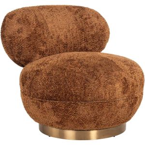 Richmond Draaifauteuil Jace Lovely Cinnamon Bruin - Polyester