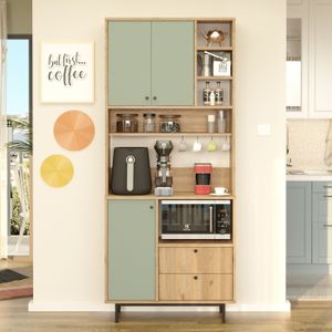 Arabic House Buffetkast Roland Groen/Naturel 88x205cm - Spaanplaat/Melamine