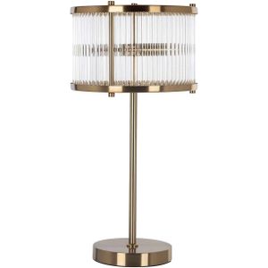 Richmond Tafellamp Loiza Brushed Goud - IJzer/Glas - 32x32x64cm