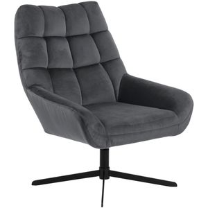 Draaifauteuil Sevilla Grijs - Giga Living - Stof/Metaal