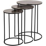 Richmond Salontafel Nolan Set Van 3 - Metaal/Aluminium - 42x42x60cm