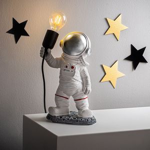 Arabic House Tafellamp Astronaut Wit/Zilver - Polyester - 30x15x32cm