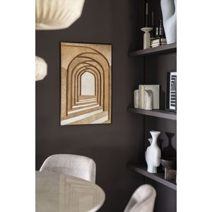 By-Boo Wanddecoratie Corridor Bruin - Leer/Polyester/MDF