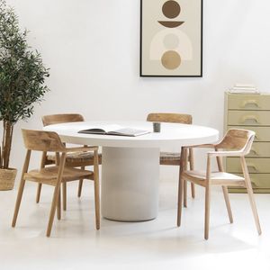 Eettafel Eden Rond Beige 120cm - Eco Composiet - Giga Meubel
