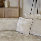 Chaise Longue Bank Nantes 3-zits Links Beige - Stof/Textiel - Giga Meubel