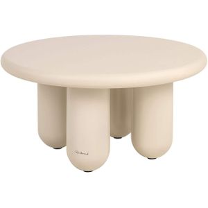 Richmond Salontafel Calma Beige Ø80cm - Metaal/MDF/Gerecycled Hout