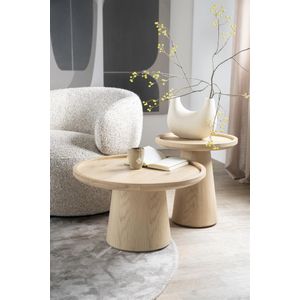 Eleonora Salontafel Leia 66x66cm Naturel - MDF/Eiken Fineer