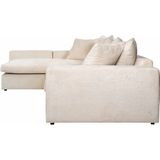 Richmond Interiors Alcazar 3-Zits + Lounge - Wit Chenille