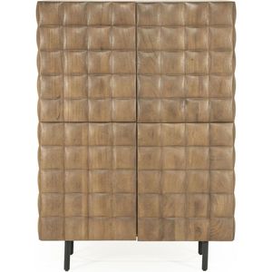 Eleonora Wandkast Felix Bruin - IJzer/Mangohout - 147x109cm