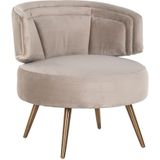 Richmond Fauteuil Hazel Velvet Khaki - Velvet/Metaal