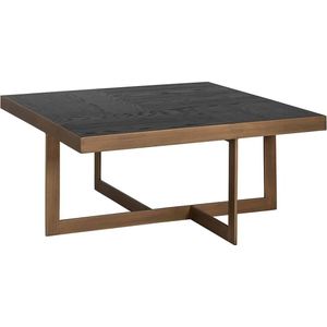 Richmond Salontafel Cambon Dark Coffee Zwart - Eikenhout/Metaal - 40x90cm