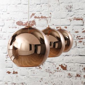 GM Hanglamp 3L Globe Koper - Glas
