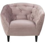 Fauteuil Flora Roze - Giga Living - Rubberhout