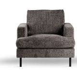 Fauteuil Stof Antraciet - Zithoogte 47cmx94x83cm - Giga Meubel