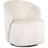 Richmond Draaifauteuil Sofia Wit Chenille - Polyester/Metaal