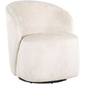 Richmond Draaifauteuil Sofia Wit Chenille - Polyester/Metaal