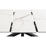 Eettafel Durgan Keramiek Wit Uitschuifbaar 170/210cm - Giga Living - Keramiek