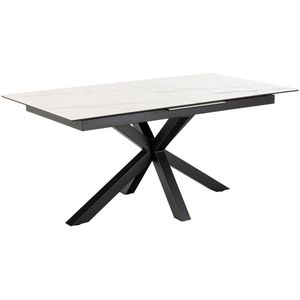 Eettafel Durgan Keramiek Wit Uitschuifbaar 170/210cm - Giga Living - Keramiek