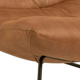 Fauteuil Carthew Bruin - Giga Living - Stof/Metaal